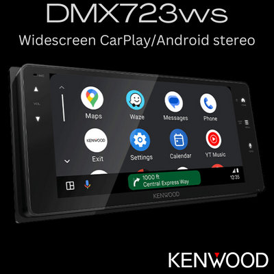 Kenwood DMX723ws wide fit car stereo with CarPlay/AndroidAuto